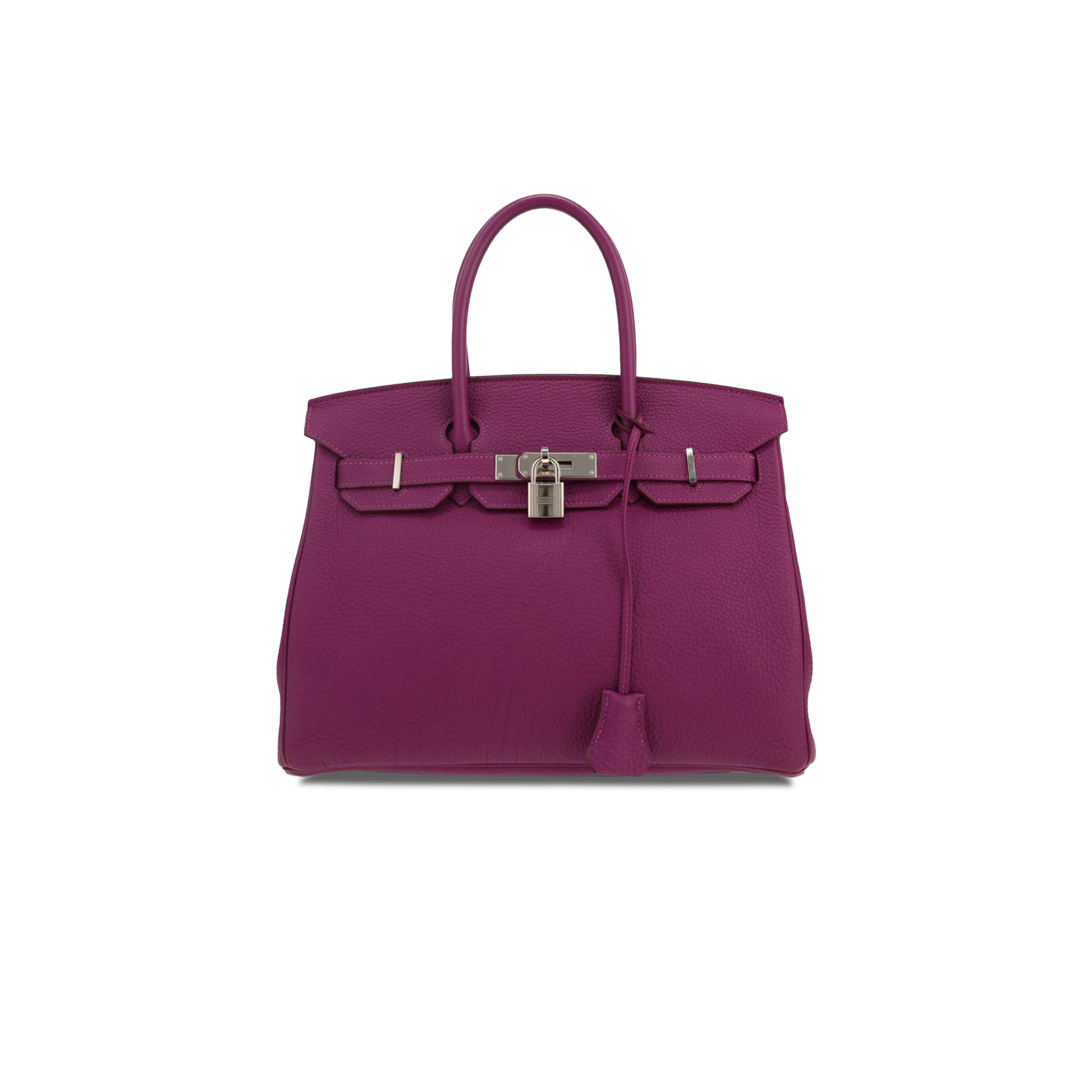 H**me5 BIRKIN 30 TOGO LEATHER ROSE PURPLE SILVER BUCKLE 26599473 (30*23*15cm) Master Quality
